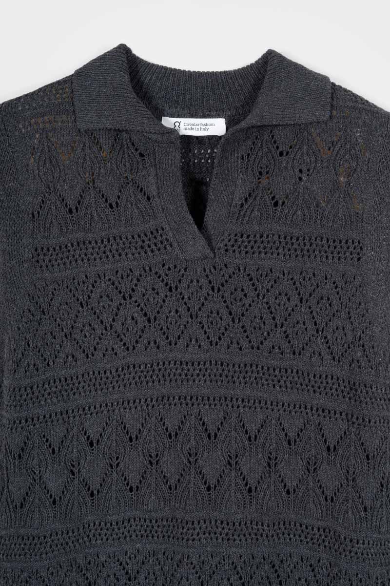 Vestito Estivo in Maglia Donna Cotone Abito Crochet Daniela  - Rifò Lab Moda circolare made in Italy