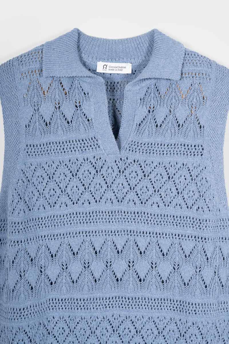Vestito Estivo in Maglia Donna Cotone Abito Crochet Daniela  - Rifò Lab Moda circolare made in Italy