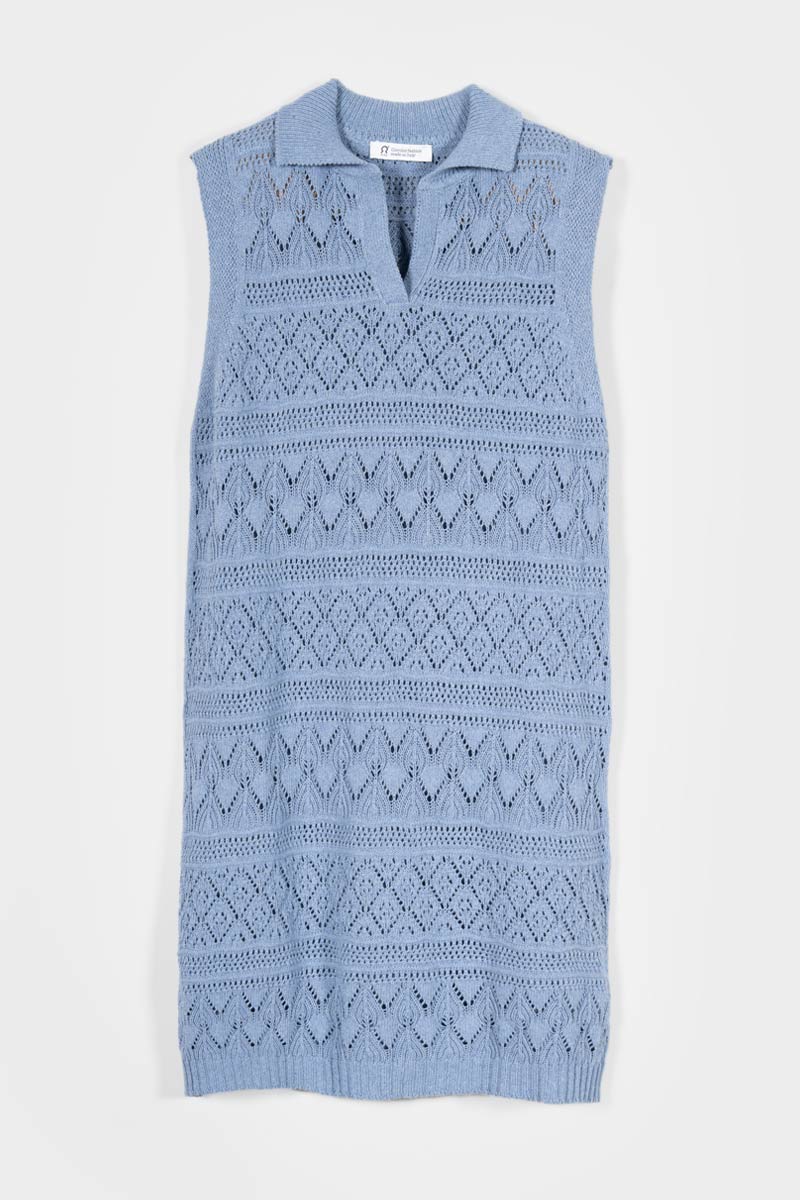 Vestito Estivo in Maglia Donna Cotone Abito Crochet Daniela  - Rifò Lab Moda circolare made in Italy