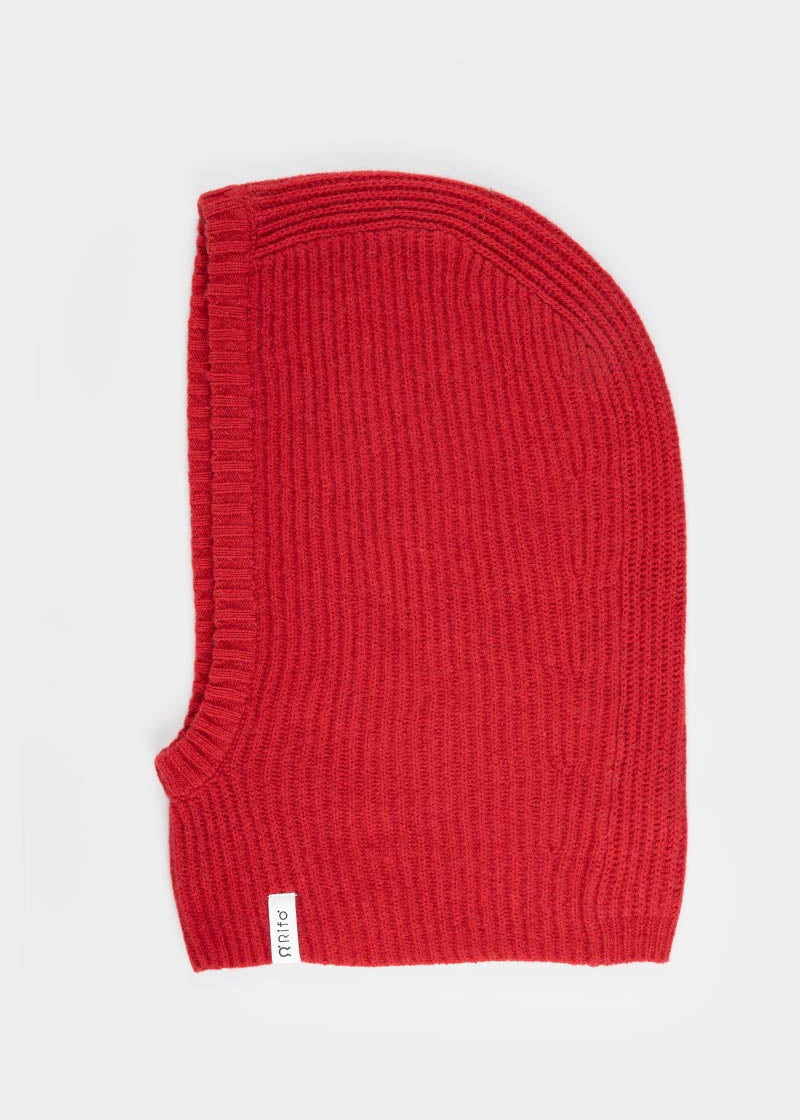 Balaclava Cashmere Donna Uomo Riciclato Rosso Marika - Rifò Lab Moda circolare made in Italy