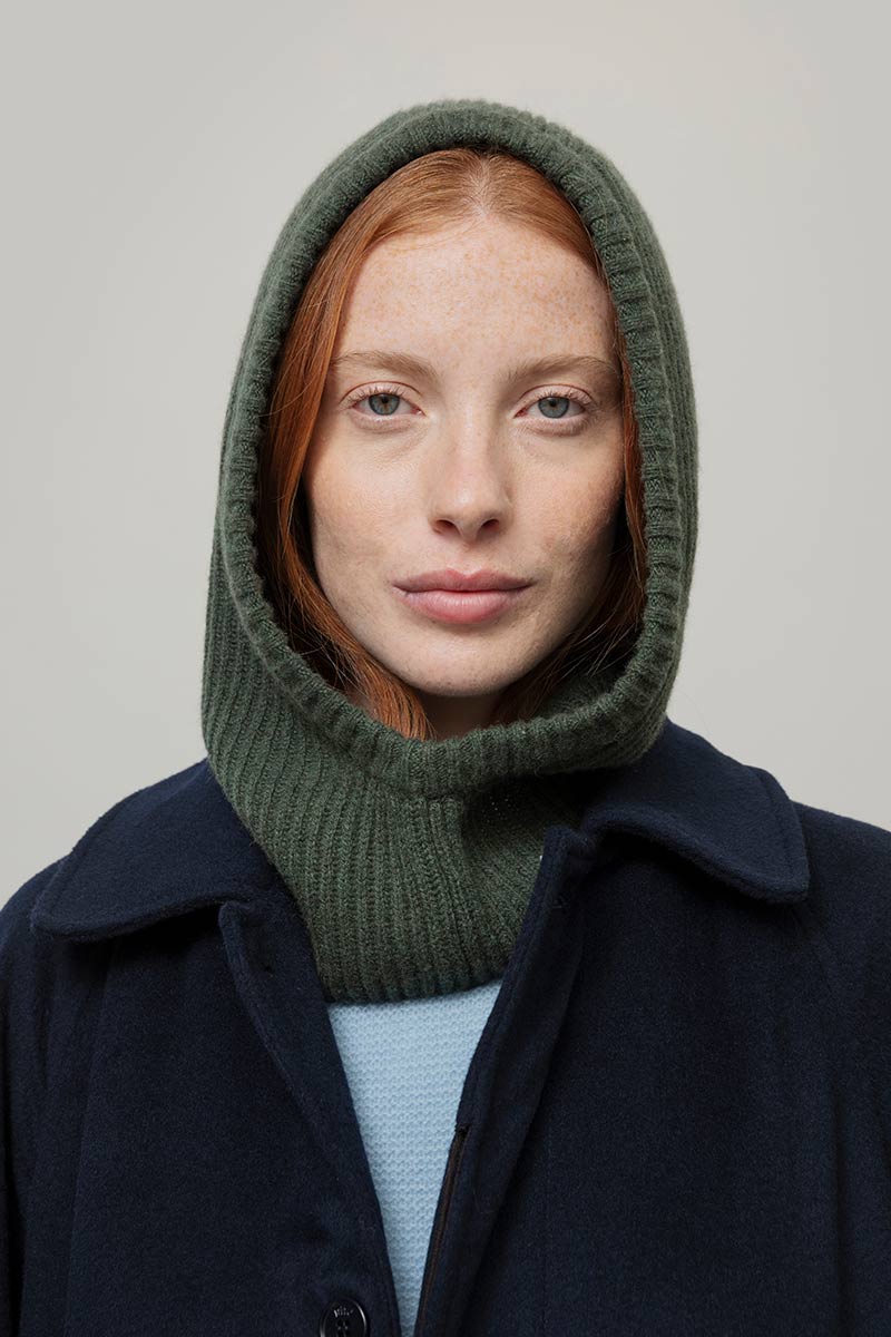 Balaclava Unisex Cashmere Rigenerato Marika Verde Foresta