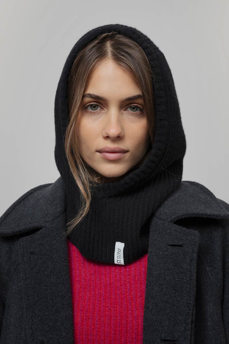 Balaclava Unisex Cashmere Rigenerato Marika Nero