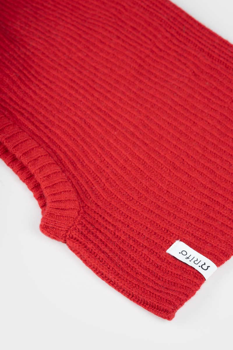 Balaclava Cashmere Donna Uomo Riciclato Rosso Marika - Rifò Lab Moda circolare made in Italy