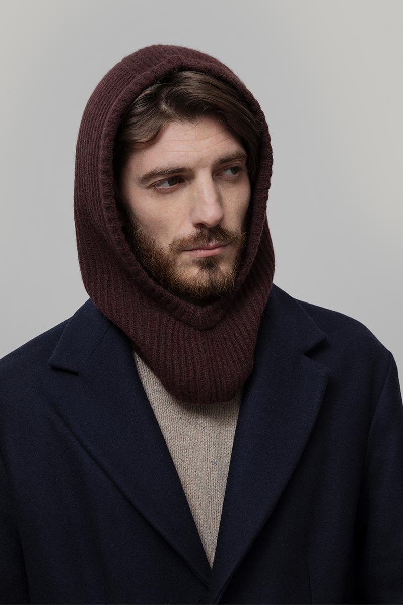 Balaclava Cashmere Donna Uomo Riciclato Marrone Marika - Rifò Lab Moda circolare made in Italy