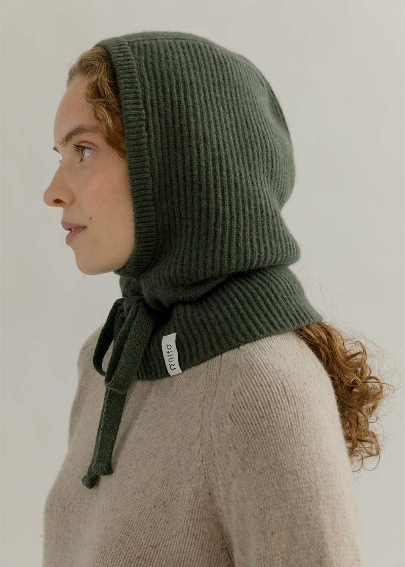 Balaclava Donna Uomo Cashmere con Lacci Magda - Rifò Lab Moda circolare made in Italy