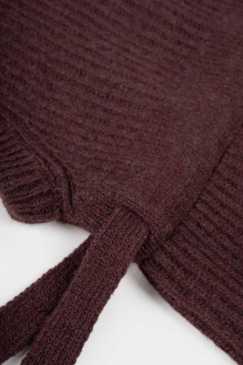 Balaclava Donna Cashmere con Lacci Magda - Rifò Lab Moda circolare made in Italy