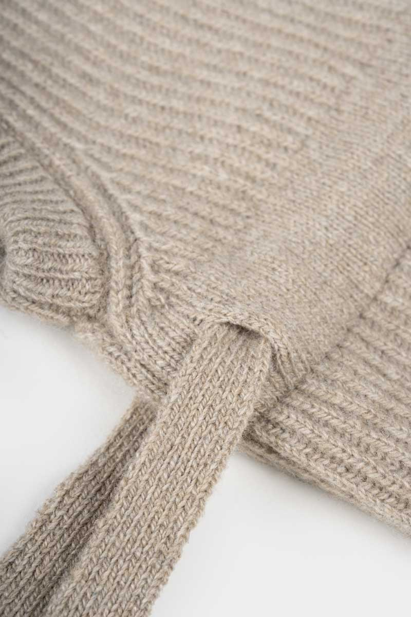 Balaclava Donna Cashmere con Lacci Magda - Rifò Lab Moda circolare made in Italy