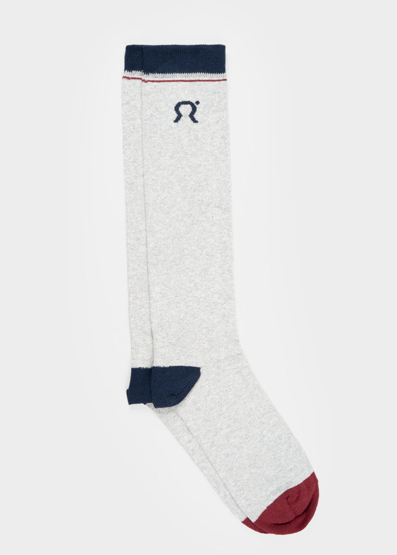 Calzini Lunghi Donna e Uomo Cotone Grigio Tino - Rifò Lab Moda circolare made in Italy