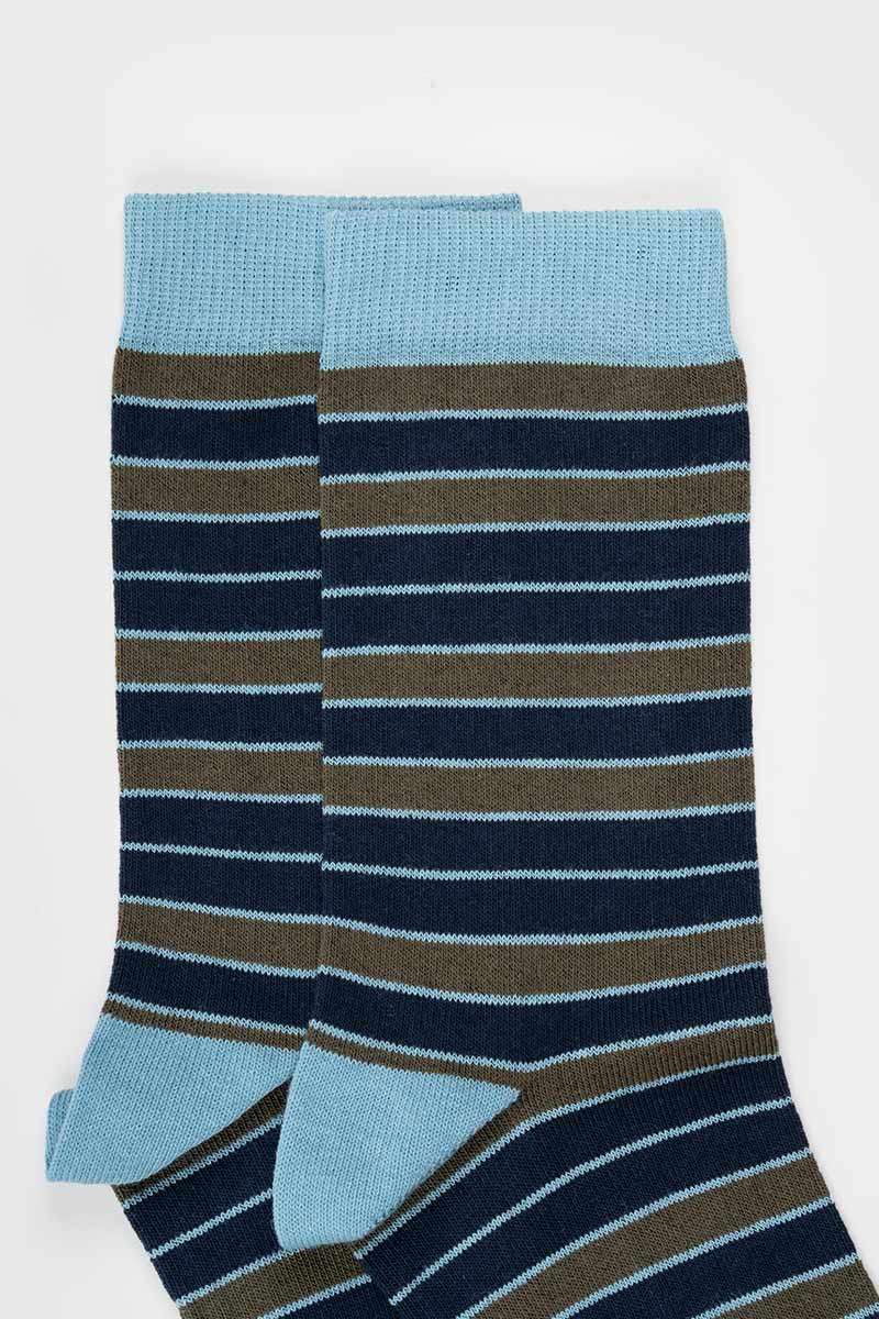 Calzini Cotone Donna e Uomo Righe Beige Nello - Rifò Lab Moda circolare made in Italy