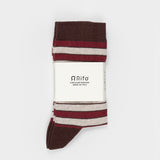 Calzini Cotone Donna e Uomo Righe Beige Nello - Rifò Lab Moda circolare made in Italy