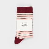 Calzini Cotone Donna e Uomo Righe Beige Nello - Rifò Lab Moda circolare made in Italy
