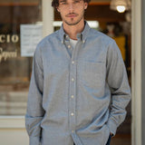 Camicia Uomo Elegante Azzurra Cotone Oxford Manlio - Archivio Inghirami x Rifò moda circolare made in Italy 