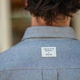 Camicia Uomo Elegante Azzurra Cotone Oxford Manlio - Archivio Inghirami x Rifò moda circolare made in Italy 