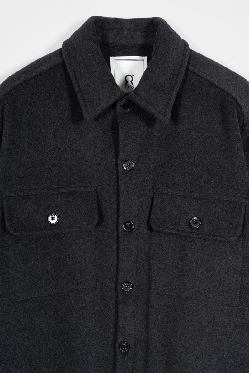 Overshirt Giacca Lana Donna e Uomo Unisex Lana Rigenerata - Rifò Lab Moda circolare made in Italy 