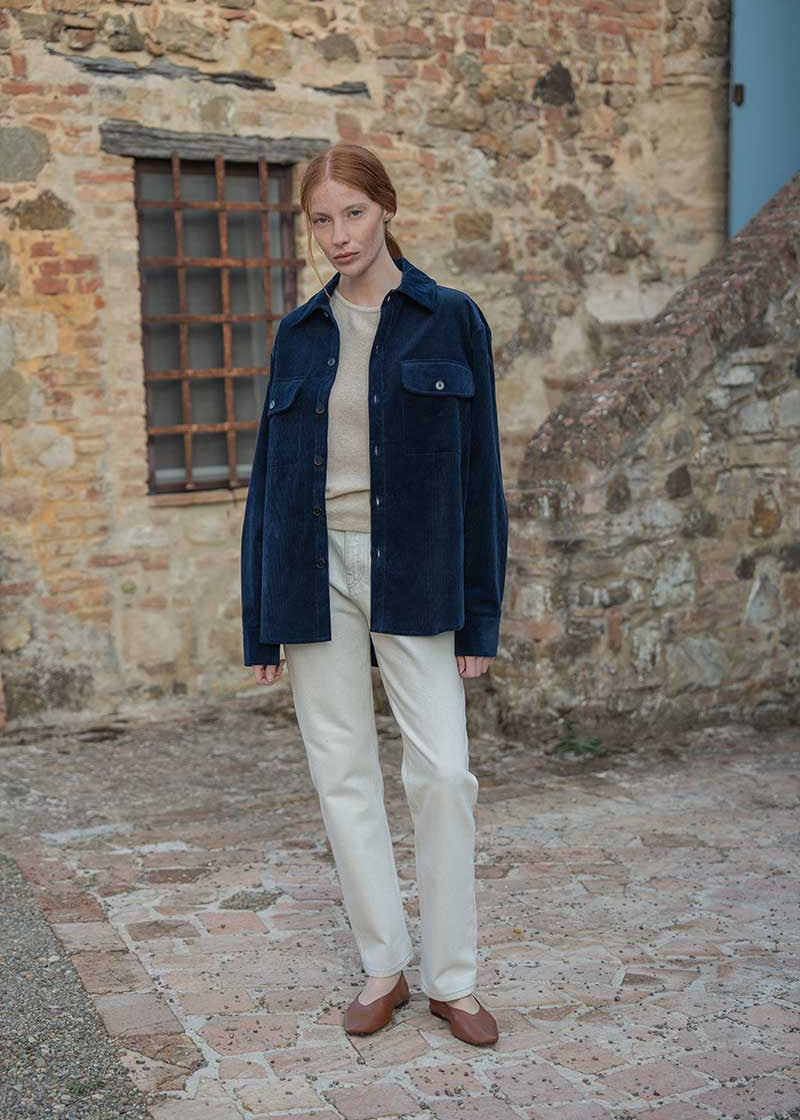 Giacca Camicia Velluto a Coste Cotone Robin - Rifò Lab Moda circolare made in Italy
