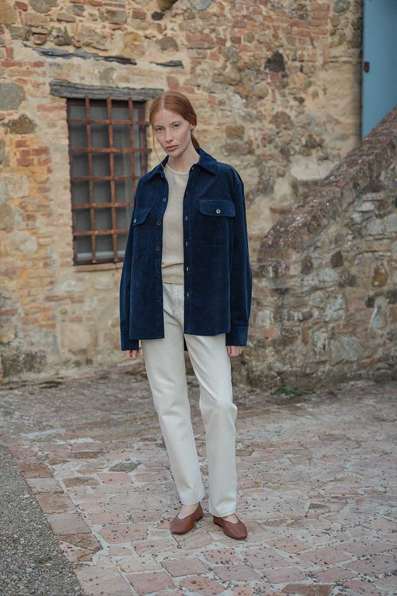 Giacca Camicia Velluto a Coste Cotone Robin - Rifò Lab Moda circolare made in Italy