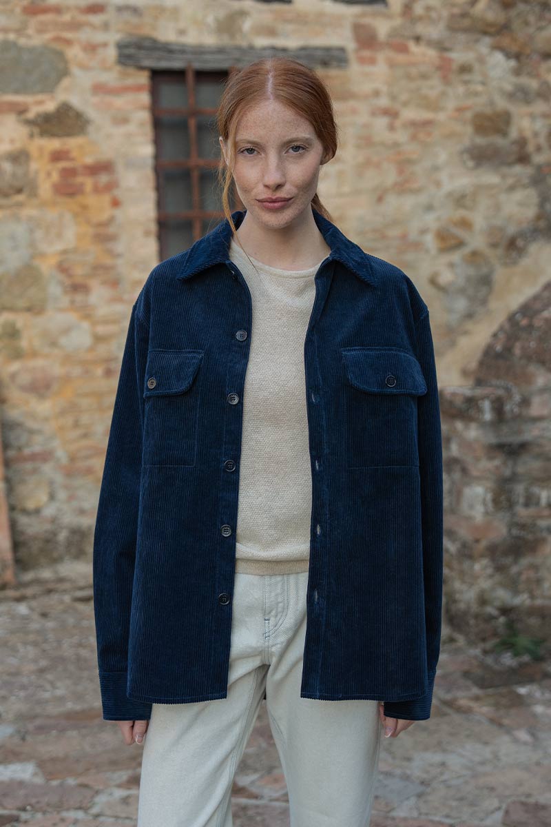 Giacca Camicia Velluto a Coste Cotone Robin - Rifò Lab Moda circolare made in Italy