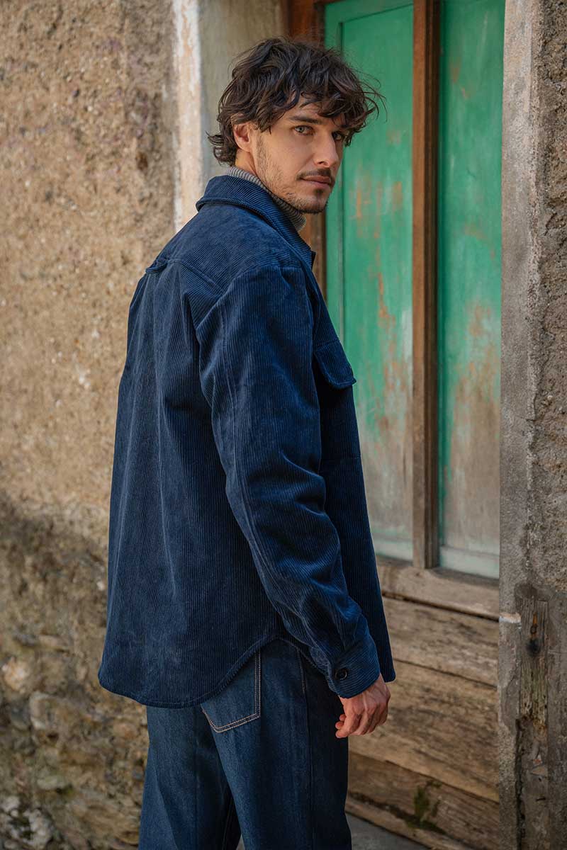 Giacca Camicia Velluto a Coste Cotone Robin - Rifò Lab Moda circolare made in Italy