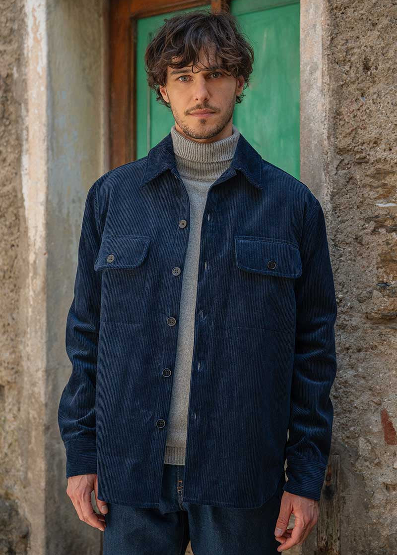 Giacca Camicia Velluto a Coste Cotone Robin - Rifò Lab Moda circolare made in Italy