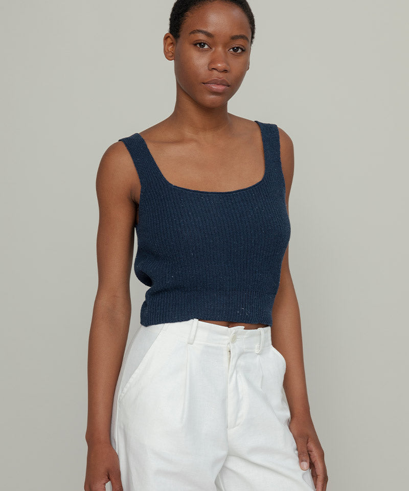 Canotta Donna Denim Rigenerato Allie Blu Baltico