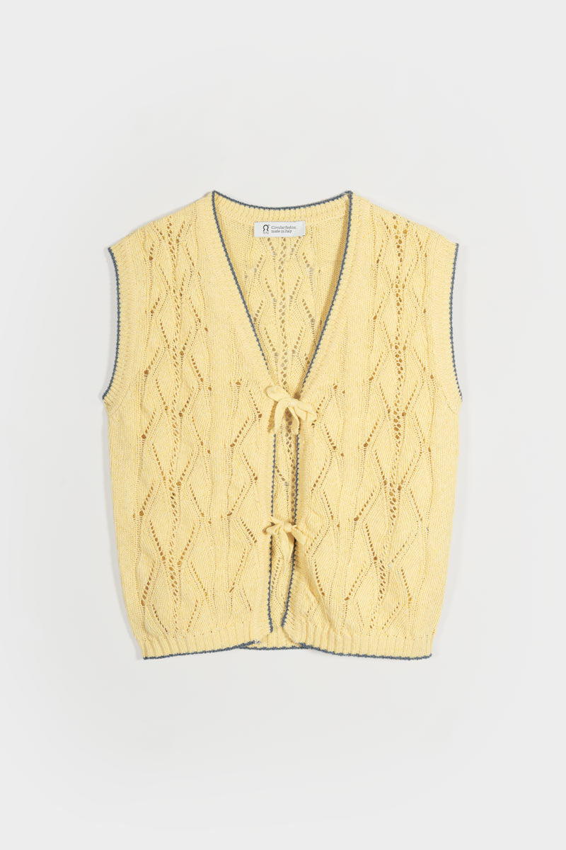 Gilet in Maglia Smanicato Donna Cotone Vania - Rifò