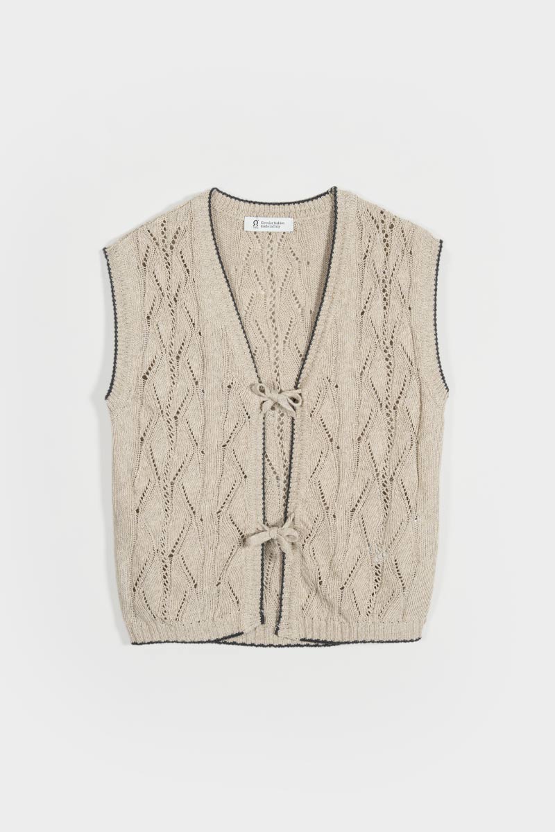 Gilet in Maglia Smanicato Donna Cotone Vania - Rifò