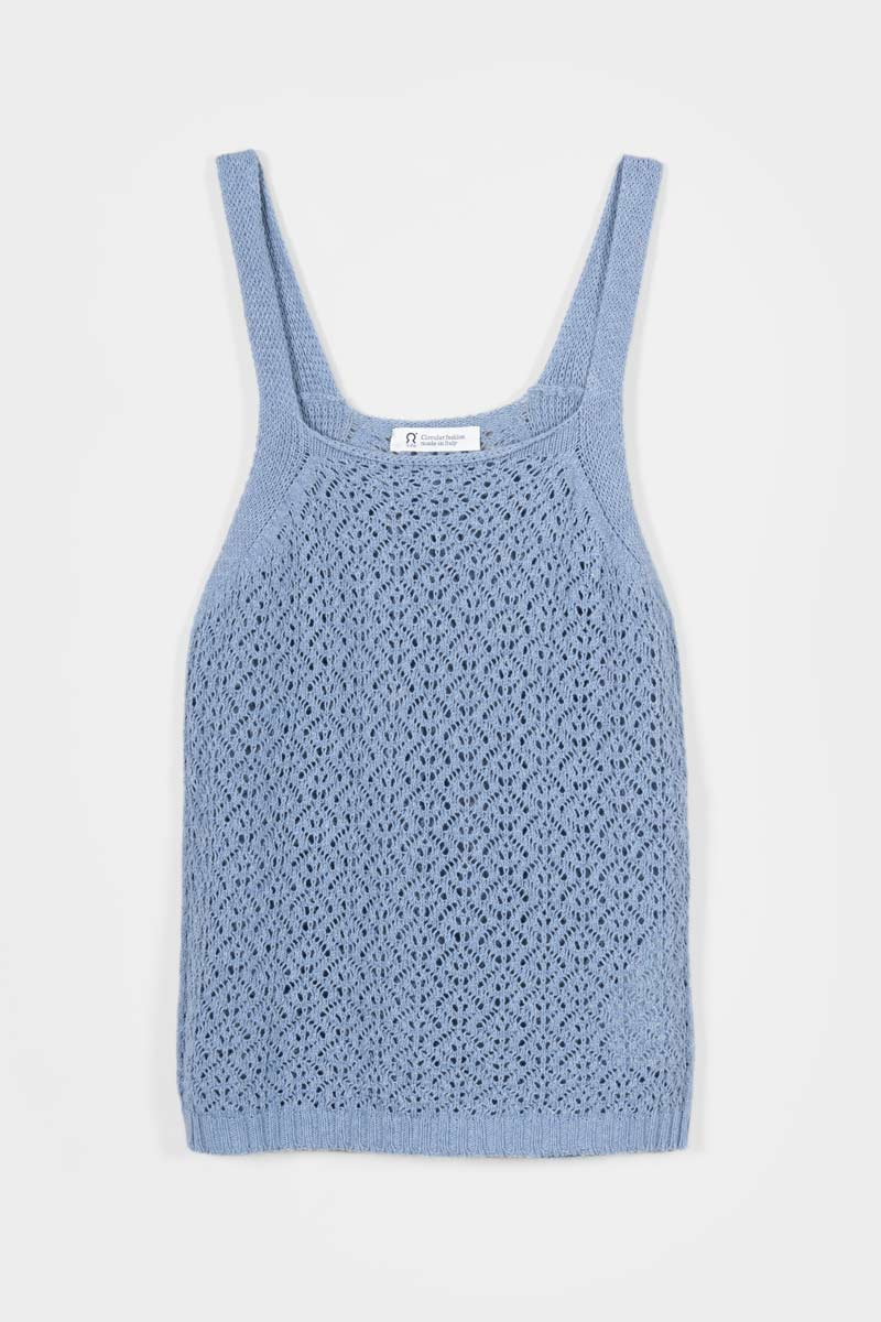 Tank Top Crochet Cotone Riciclato Donna Marilù - Rifò Lab Moda circolare made in Italy