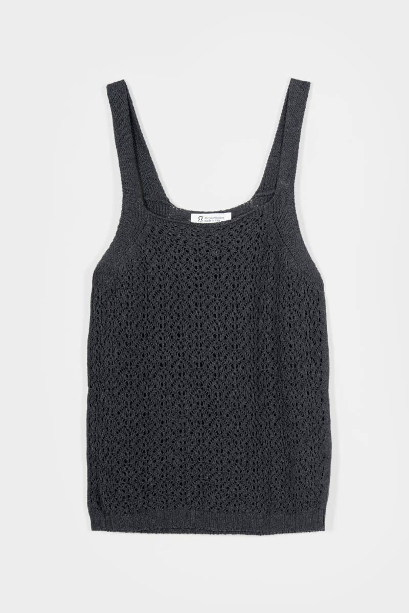 Tank Top Crochet Cotone Riciclato Donna Marilù - Rifò Lab Moda circolare made in Italy