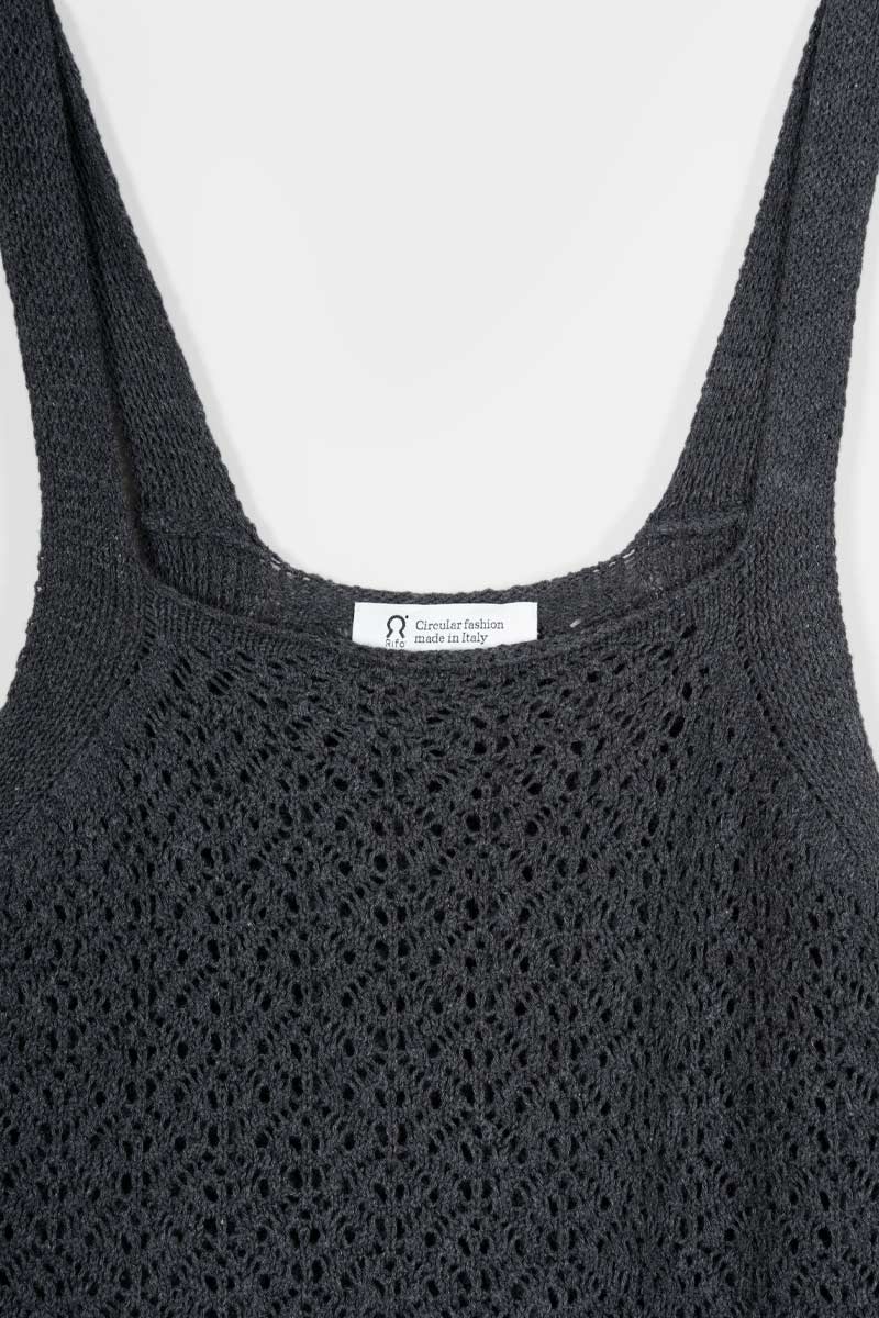 Tank Top Crochet Cotone Riciclato Donna Marilù - Rifò Lab Moda circolare made in Italy