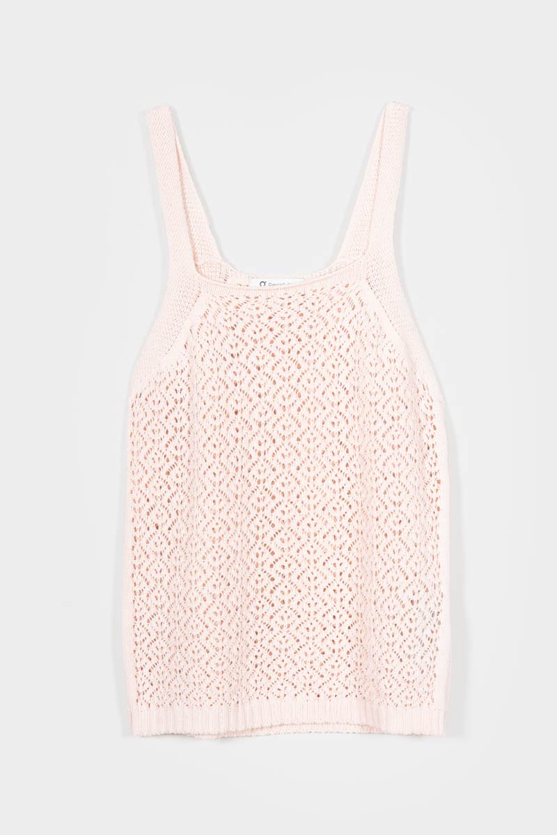 Tank Top Crochet Cotone Riciclato Donna Marilù - Rifò Lab Moda circolare made in Italy