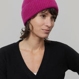 Cappello Uomo e Donna Cashmere Fucsia Marcello - Rifò Lab Moda circolare made in Italy