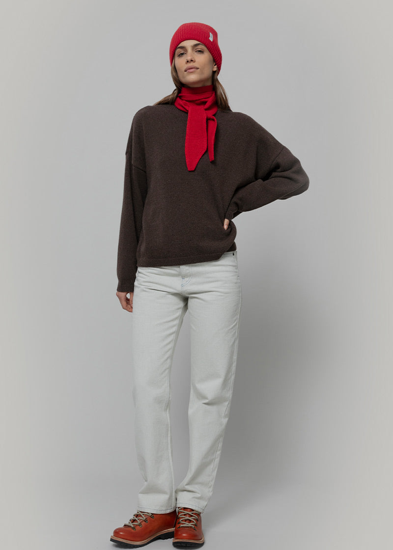 Cappello Uomo e Donna Cashmere Rosso Marcello - Rifò Lab Moda circolare made in Italy