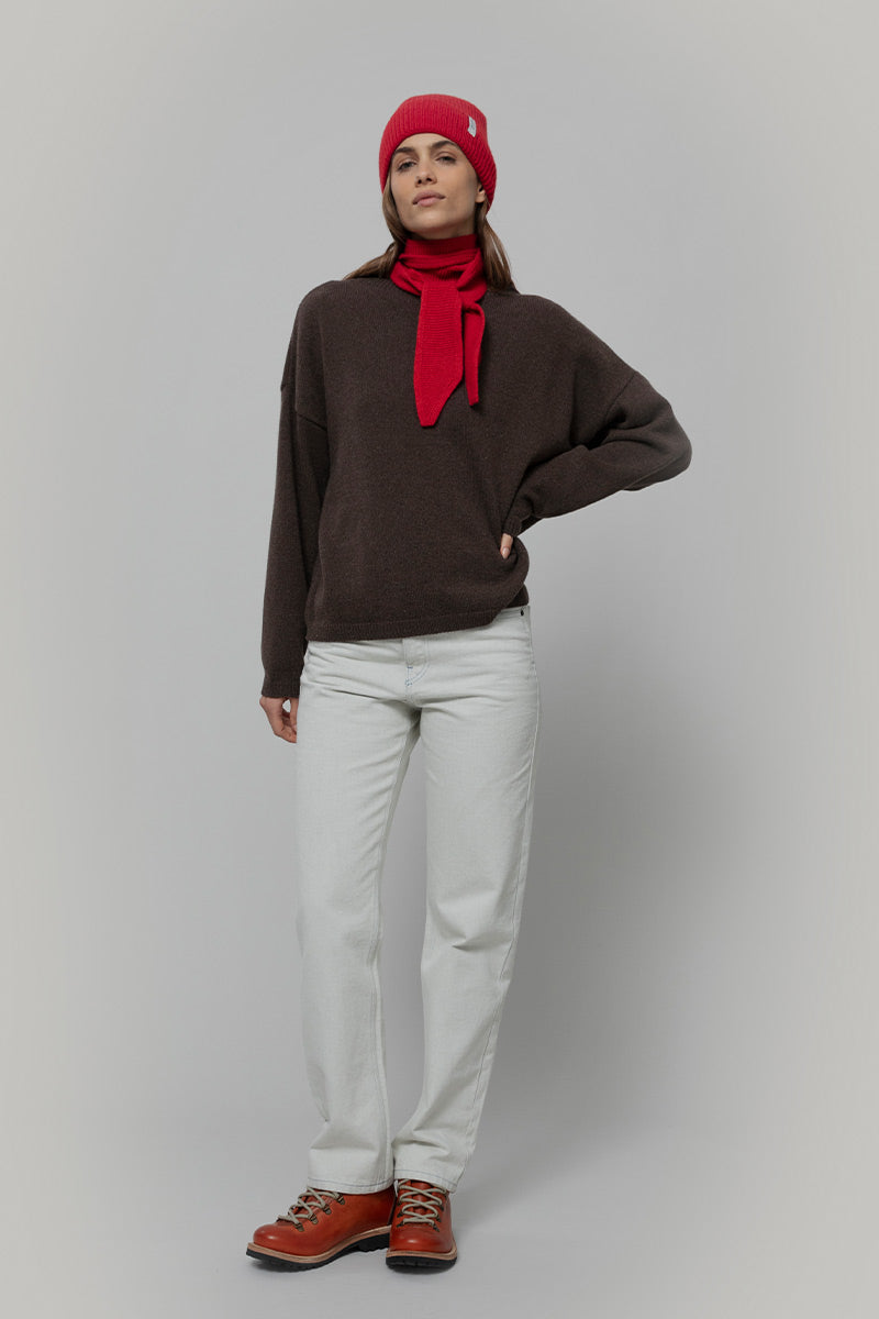 Cappello Uomo e Donna Cashmere Rosso Marcello - Rifò Lab Moda circolare made in Italy
