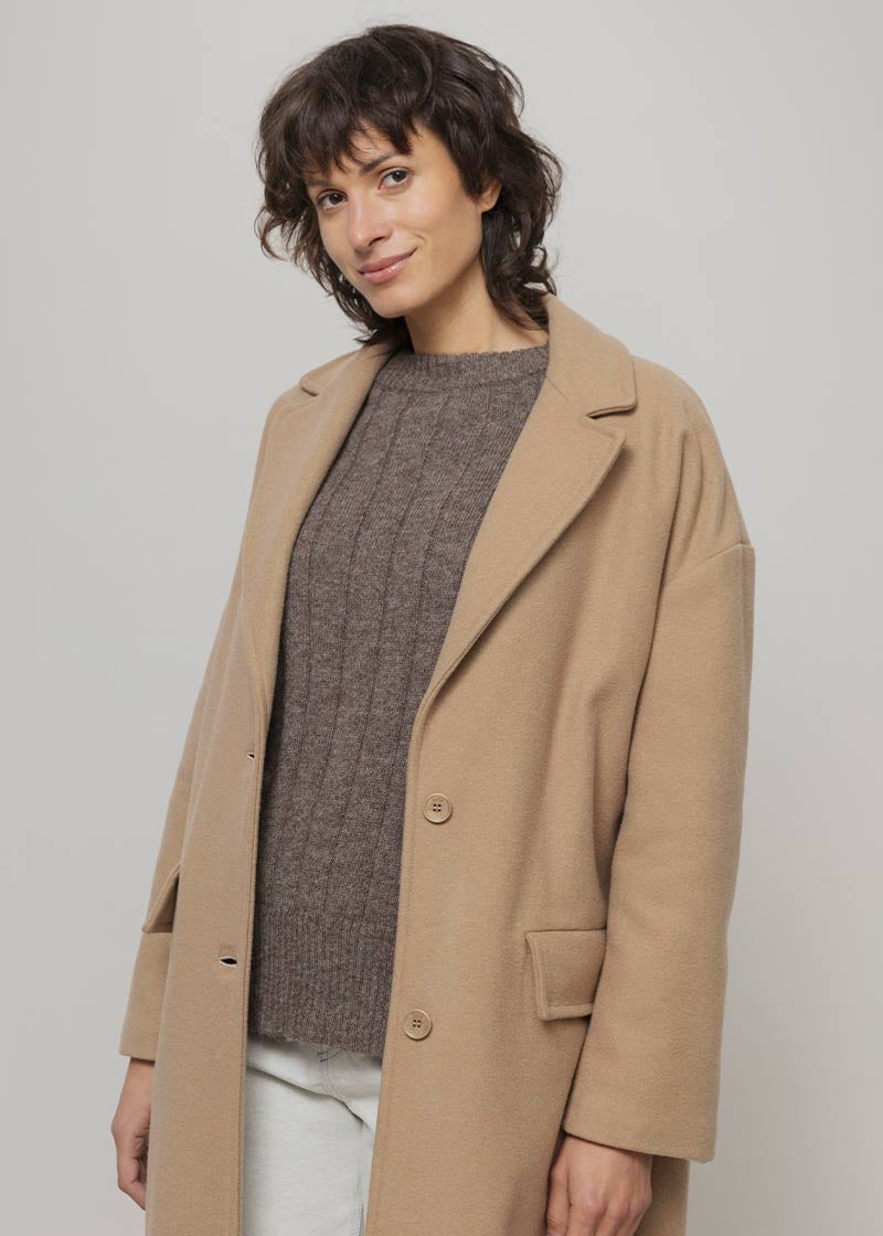 Cappotto Lungo Donna Lana Rigenerata Mara