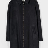 Cappotto Lungo Uomo Grigio Scuro Lana Rigenerata Erik - Rifò Lab Moda circolare made in Italy 
