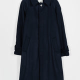 Cappotto Lungo Donna Lana Rigenerata Helga Blu - Rifò Lab Moda circolare made in Italy 