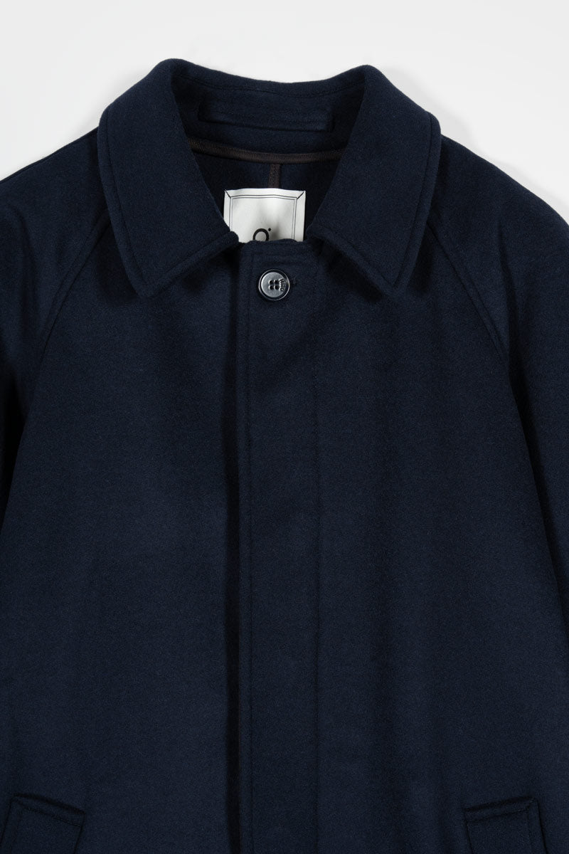 Cappotto Lungo Donna Lana Rigenerata Helga Blu - Rifò Lab Moda circolare made in Italy 