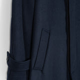 Cappotto Lungo Donna Lana Rigenerata Helga Blu - Rifò Lab Moda circolare made in Italy 