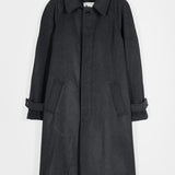 Cappotto Lungo Donna Lana Rigenerata Helga Grigio Scuro - Rifò Lab Moda circolare made in Italy 