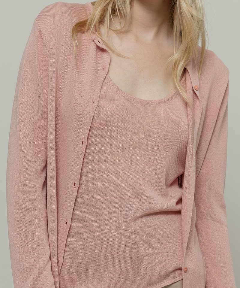 Cardigan-Donna-Viscosa-Rigenerata-Vanessa-A - Rifò Lab Moda Circolare Made in Italy