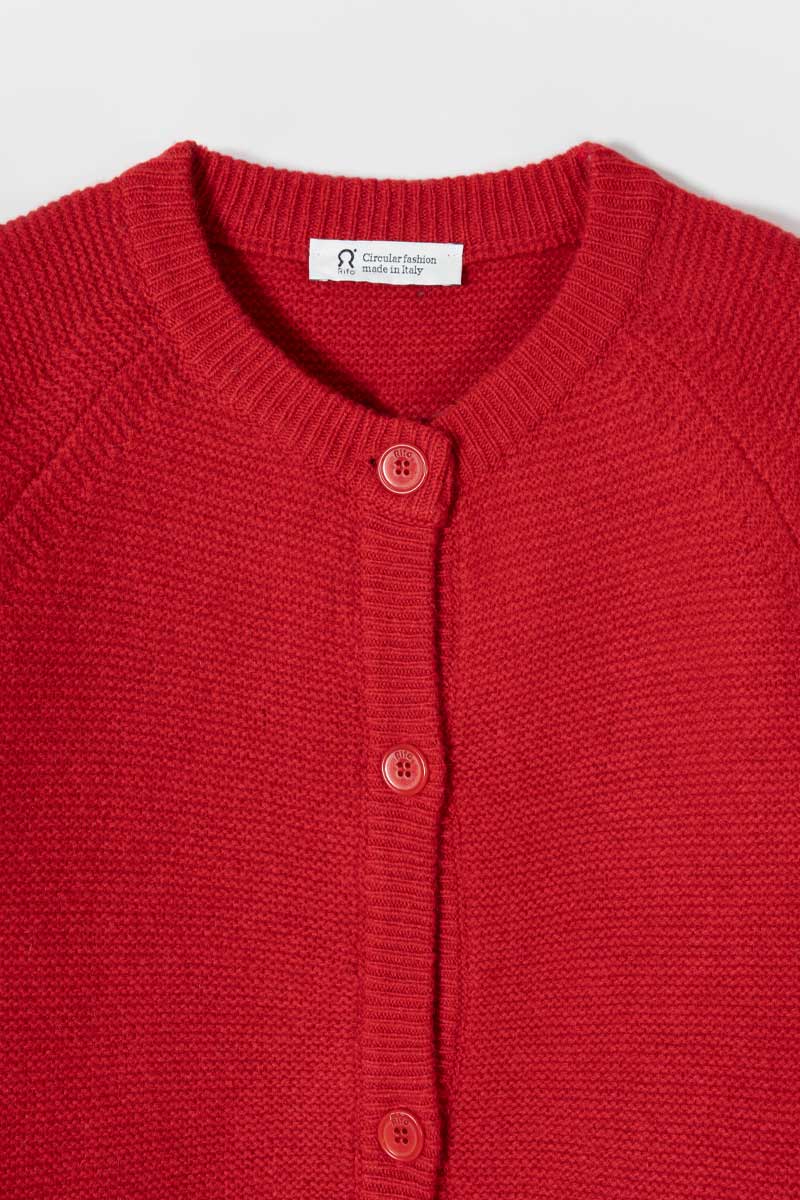 Cardigan Corto Donna Cashmere Mafalda - Rifò Lab Moda circolare made in Italy
Rosso Papavero