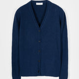 Cardigan con Bottoni Donna Lana Extrafine Sonia  - Rifò Lab Moda circolare made in Italy
Blu Abisso
