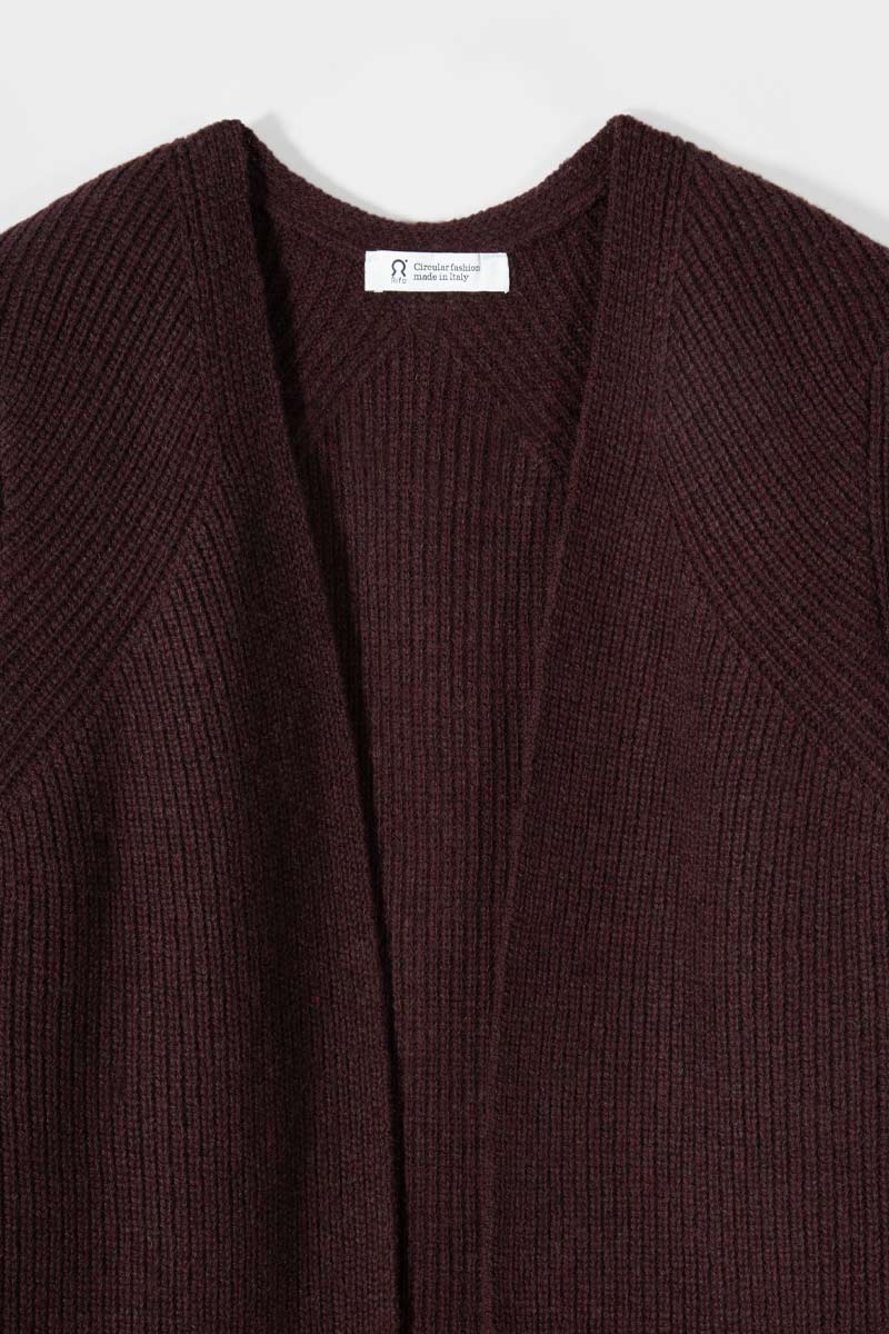 Cardigan Lungo Donna Lana Rigenerata Gioia - Rifò Lab Moda circolare made in Italy