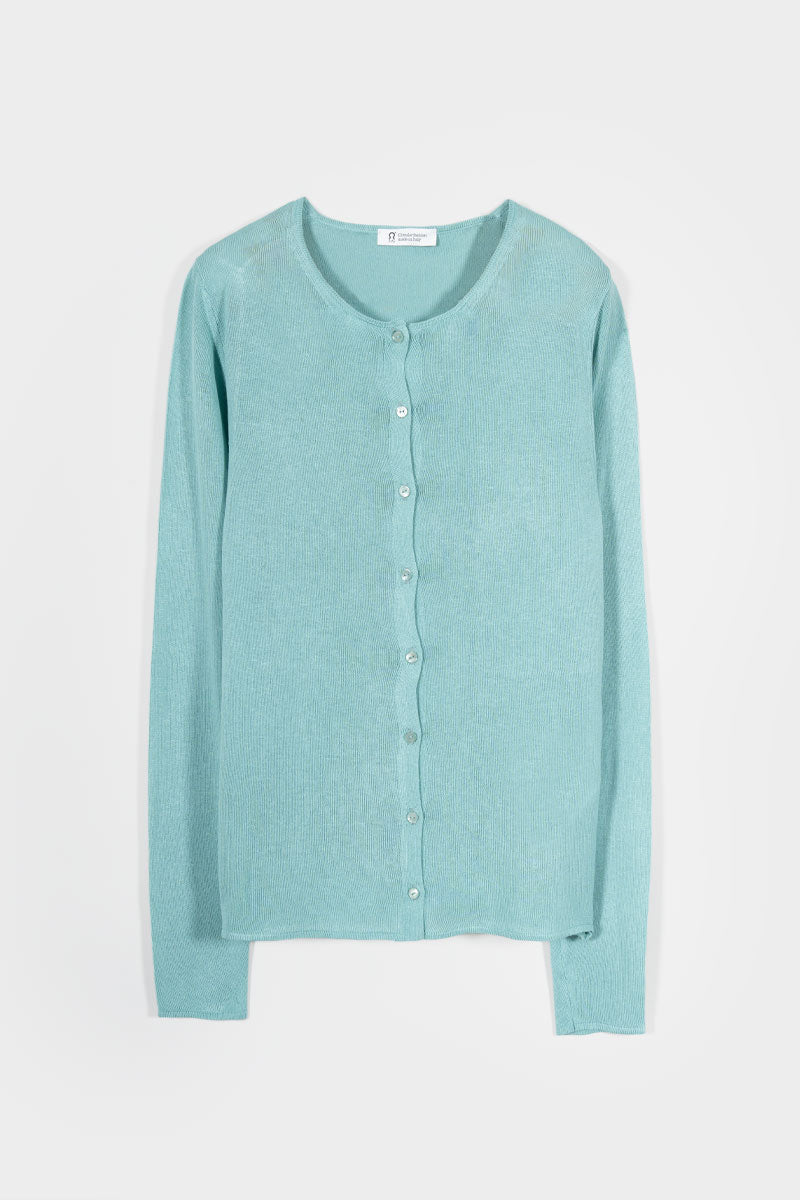 Cardigan-leggero-in-viscosa-twin-set-VANESSA - Rifò Lab Moda circolare made in Italy