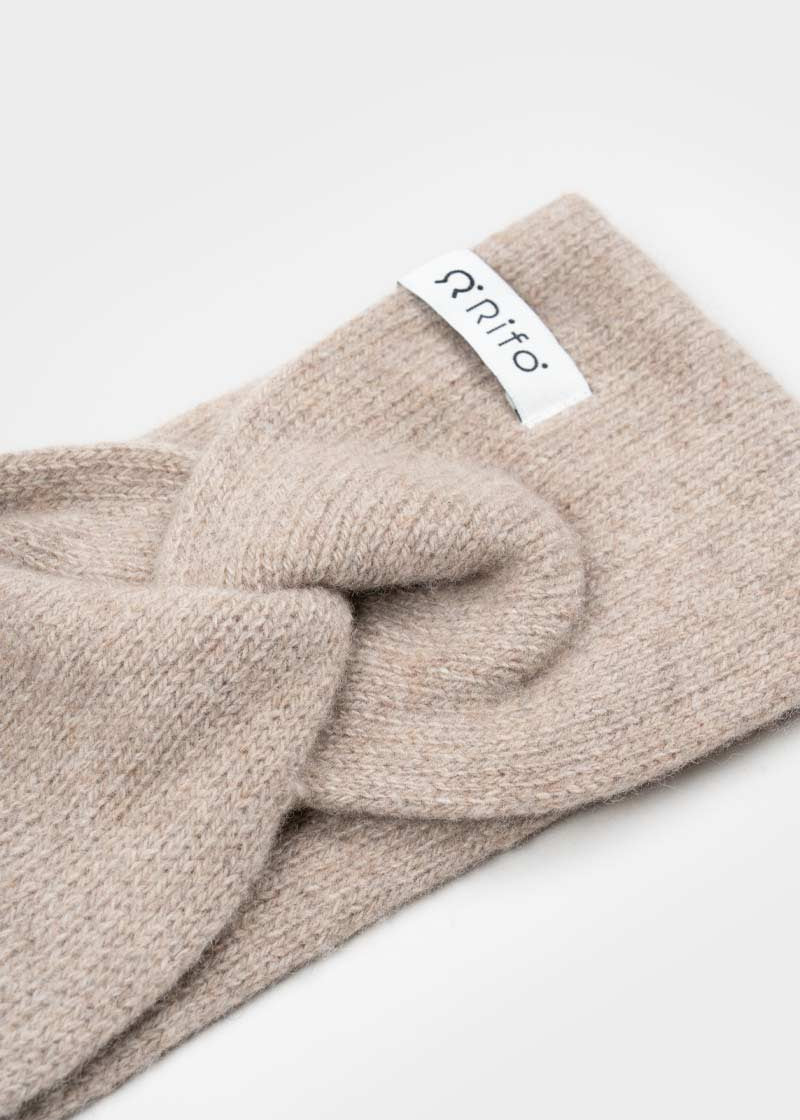 Fascia Donna Cashmere Rigenerato Nadia Beige - Rifò Lab Moda circolare made in Italy