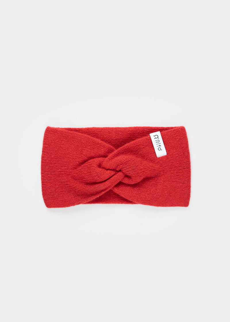 Fascia per Capelli Lana Cashmere Donna Nadia Rossa - Rifò Lab Moda circolare made in Italy