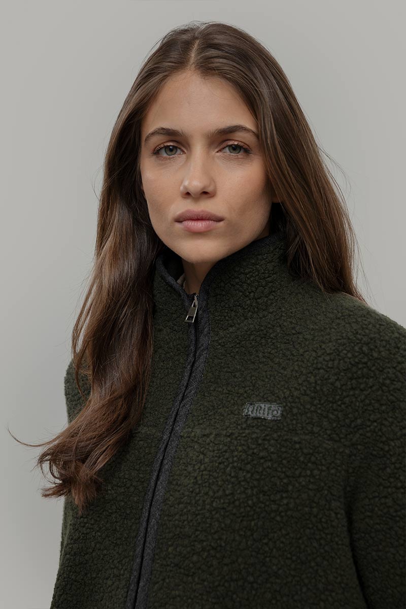 Margaret Giacca Teddy Lana Pile Donna 100% Lana Rigenerata - Rifò Lab Moda circolare made in Italy 