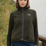 Giacca Pile Donna Teddy Lana Margaret  100% Lana Rigenerata - Rifò Lab Moda circolare made in Italy 
Verde Foresta