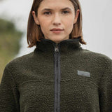Giacca Pile Donna Teddy Lana Margaret  100% Lana Rigenerata - Rifò Lab Moda circolare made in Italy 
Verde Foresta