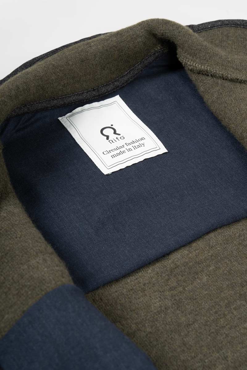 Giacca Teddy Lana Pile Donna Uomo 100% Lana Rigenerata - Rifò Lab Moda circolare made in Italy 